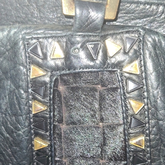 House of Harlow 1960 Black Leather Studded Tote - Picture 7 of 8